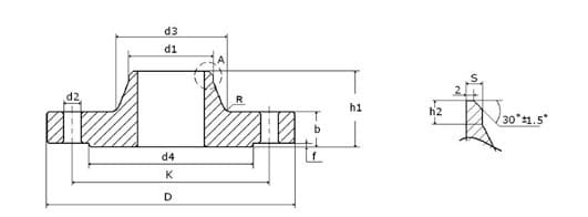 pn16-wnrf-flange-dimensions