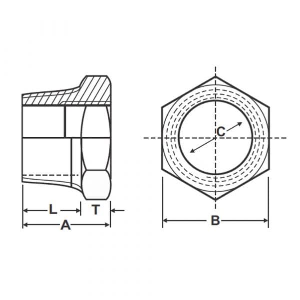 mild-steel-hexagon-bush-dimensions