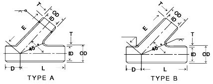 asmeB169-Lateral-tee-dimension