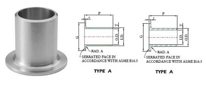 asme-b-16-5-long-stub-end-dimensions